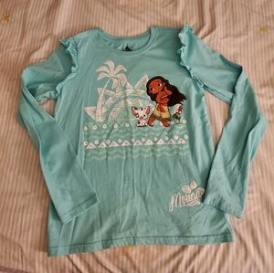 Girls' Size 10/12 Moana Long Sleeve Tee